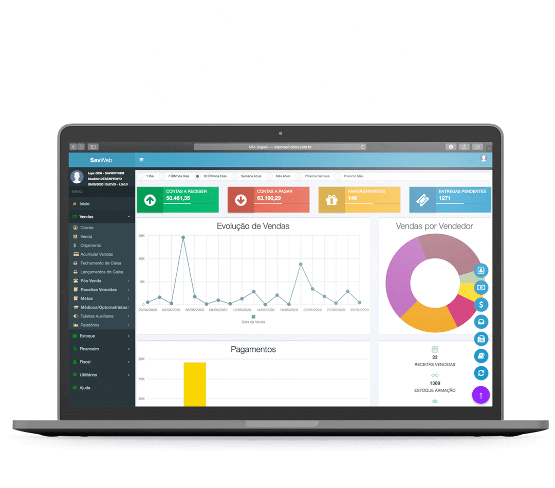 Software para Ótica - SavWin WEB