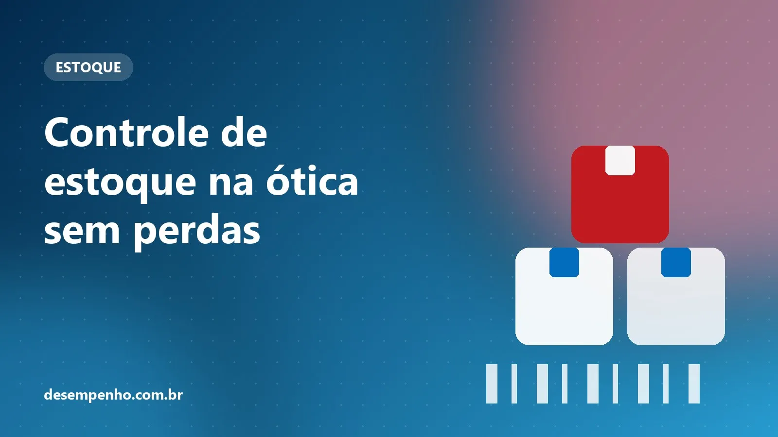 Ilustração de caixas de estoque e código de barras